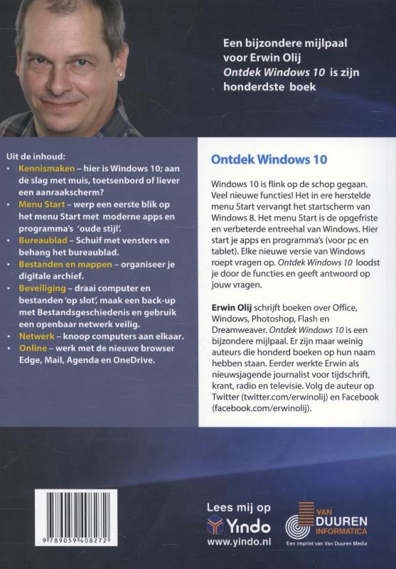 Achterkant van Ontdek Windows 10