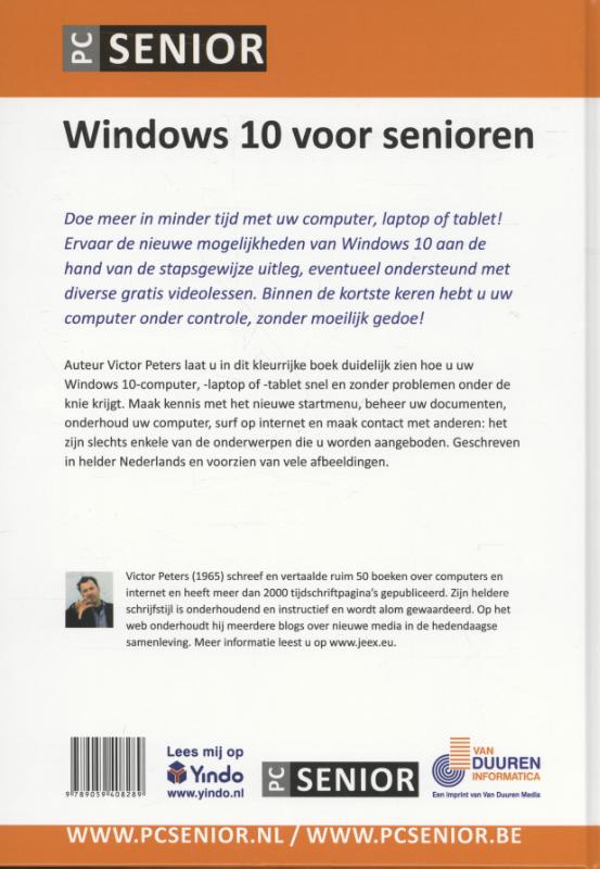 Achterkant van Windows 10 voor senioren