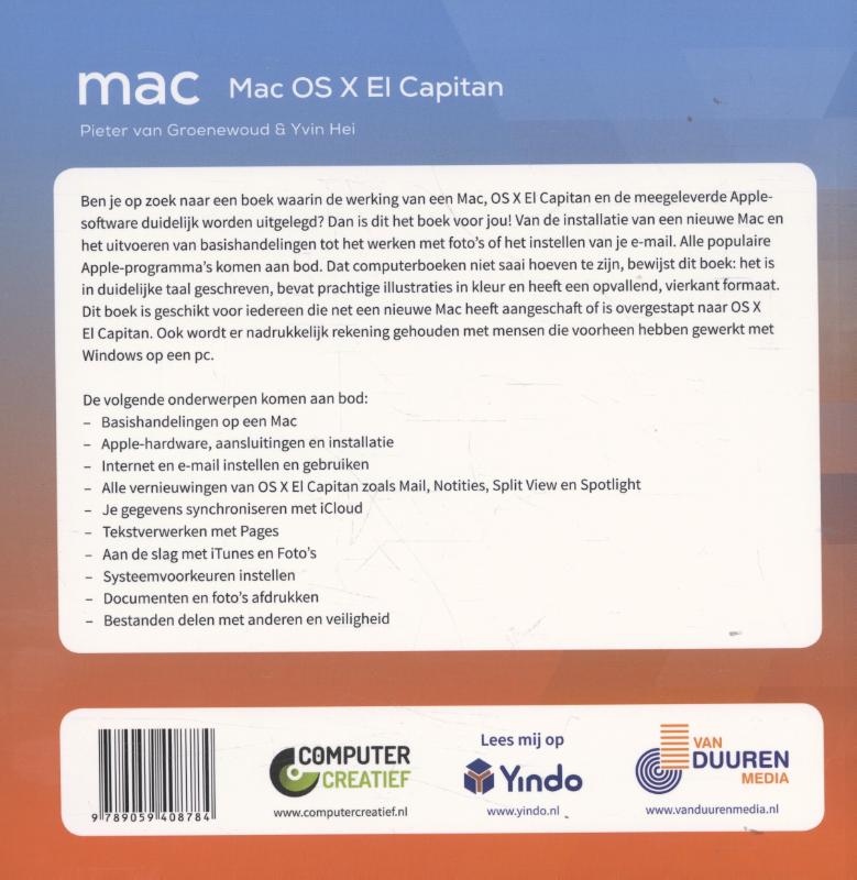 Achterkant van Mac OS X El Capitan
