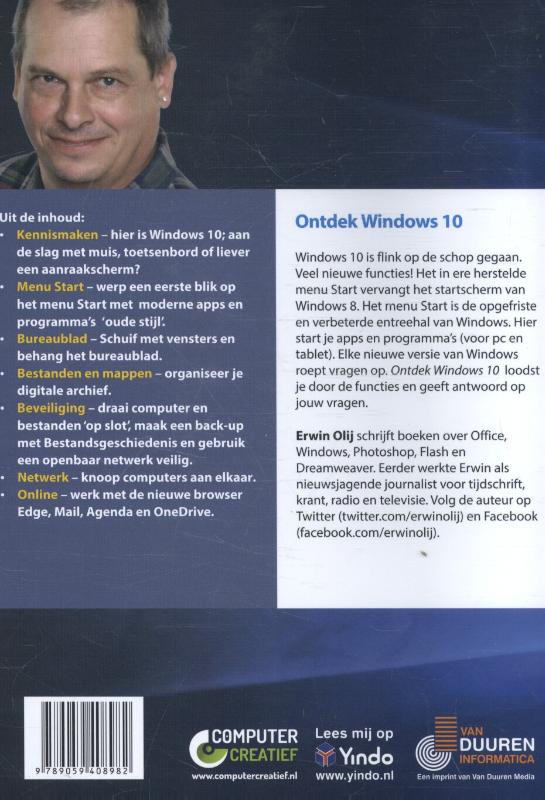 Achterkant van Ontdek Windows 10
