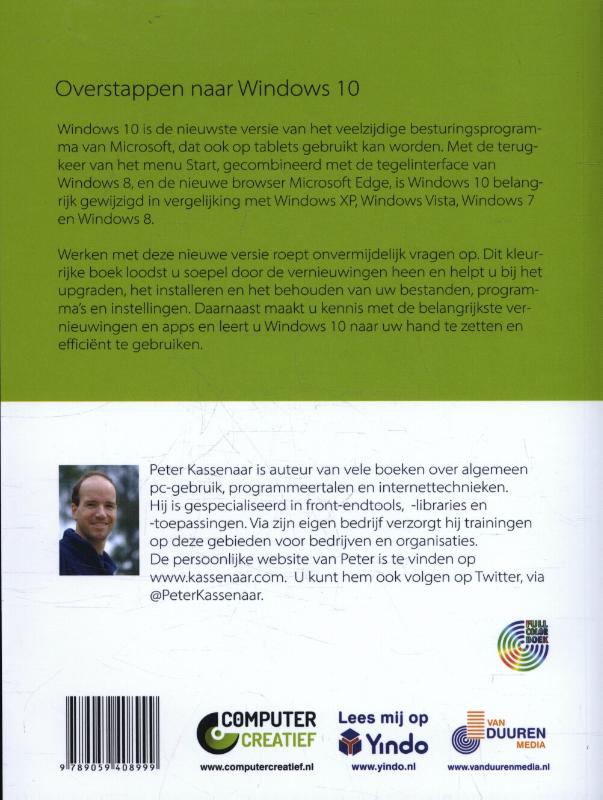 Achterkant van Overstappen naar Windows 10
