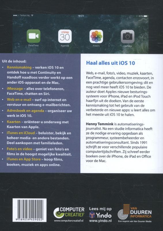Achterkant van Ontdek iOS 10