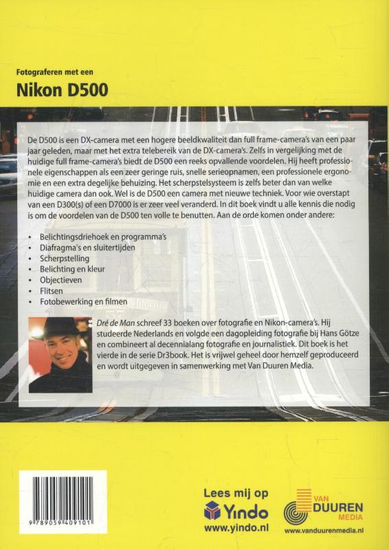 Achterkant van Fotograferen met een Nikon D500