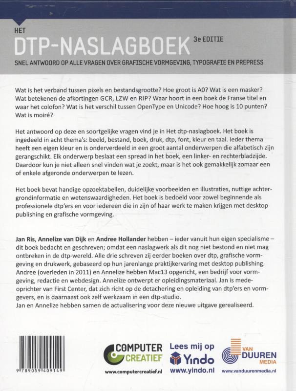 Achterkant van Het DTP naslagboek