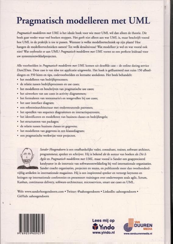 Achterkant van Pragmatisch modelleren met UML