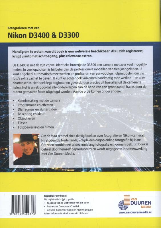 Achterkant van Fotograferen met een Nikon D3400 & D3300