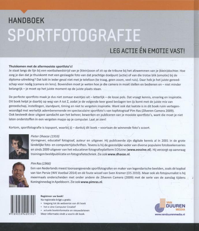 Achterkant van Handboek Sportfotografie