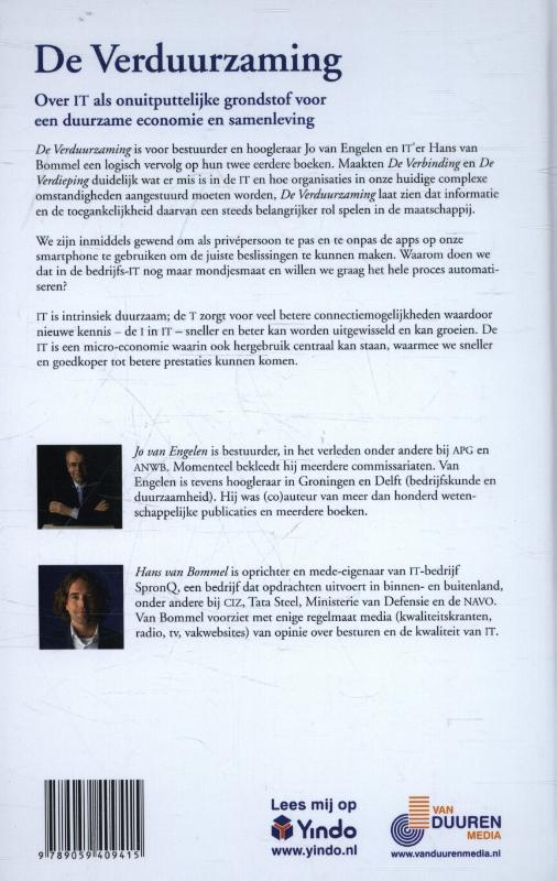 Achterkant van De verduurzaming