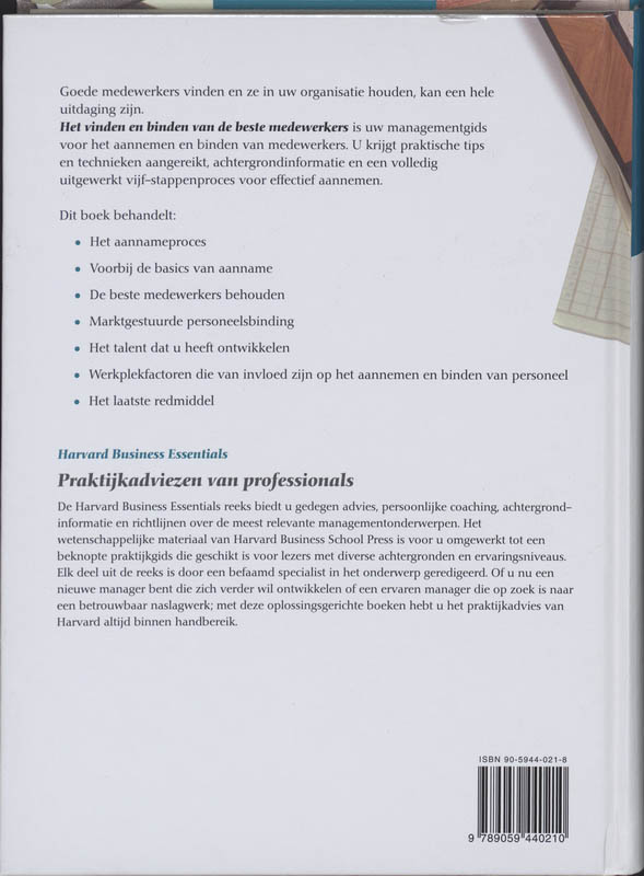 Achterkant van Het vinden en binden van de beste medewerkers