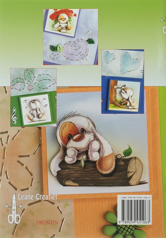 Achterkant van Mylo & Friends StickerStitch kaarten
