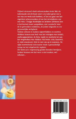 Achterkant van Vlekken- en schoonmaakboek