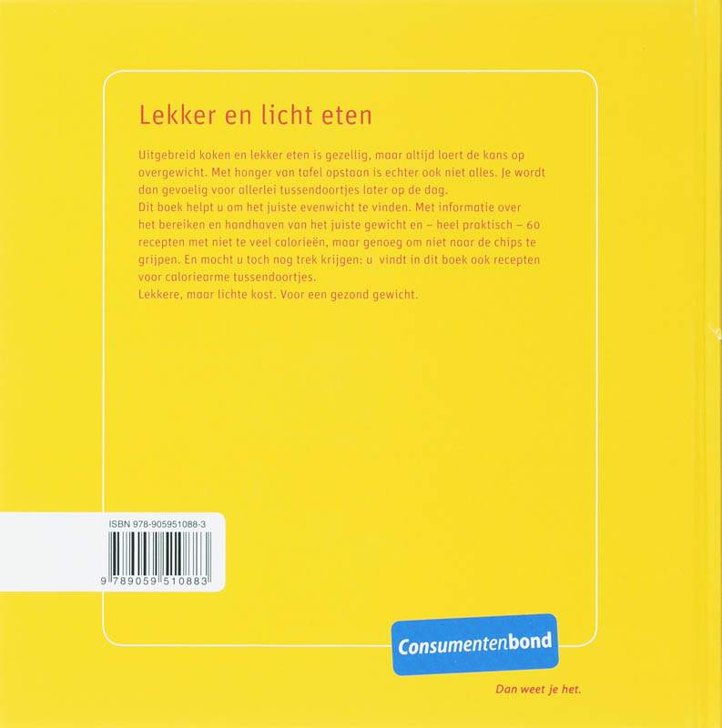 Achterkant van Lekker en licht eten