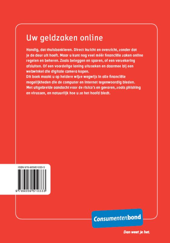 Achterkant van Online geldzaken