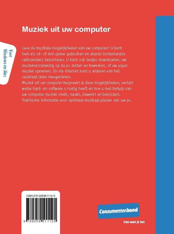 Achterkant van Muziek uit uw computer