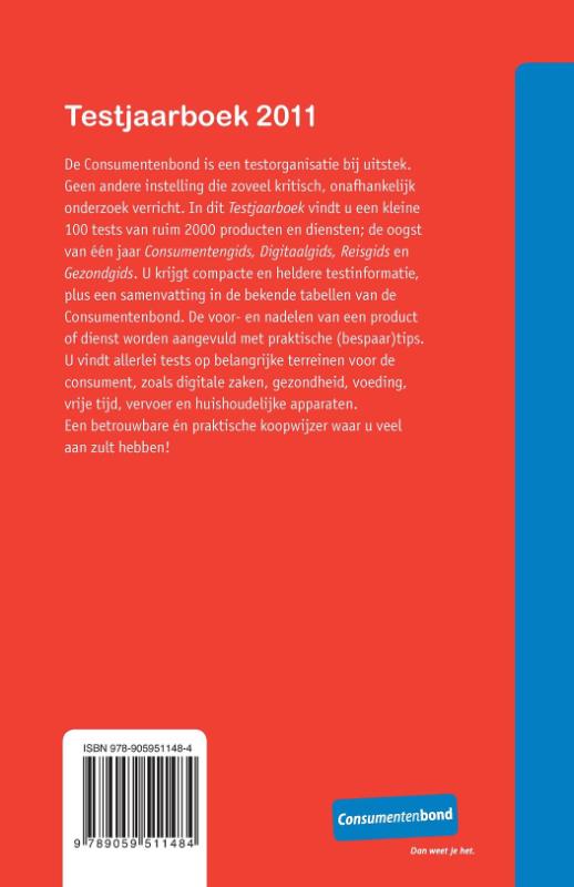 Achterkant van Testjaarboek 2011