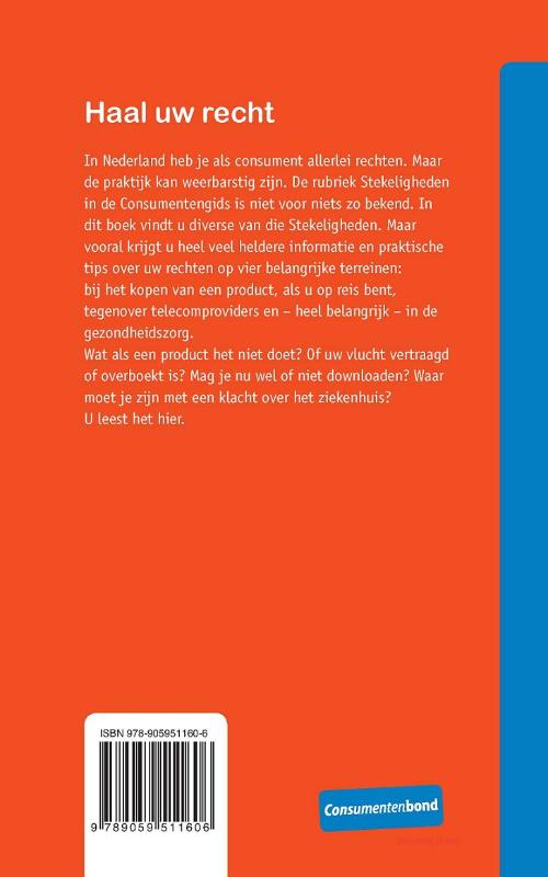 Achterkant van Haal uw recht