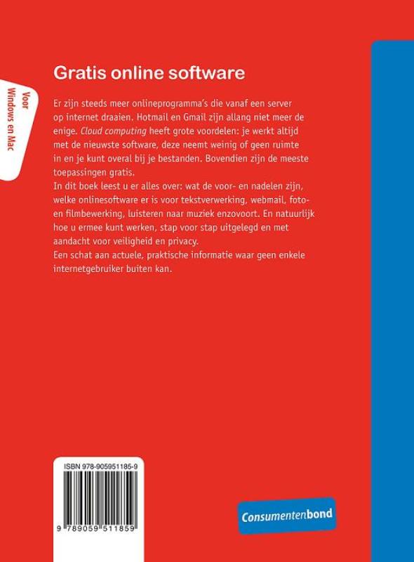 Achterkant van Gratis online software