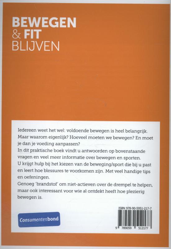 Achterkant van Bewegen en fit blijven
