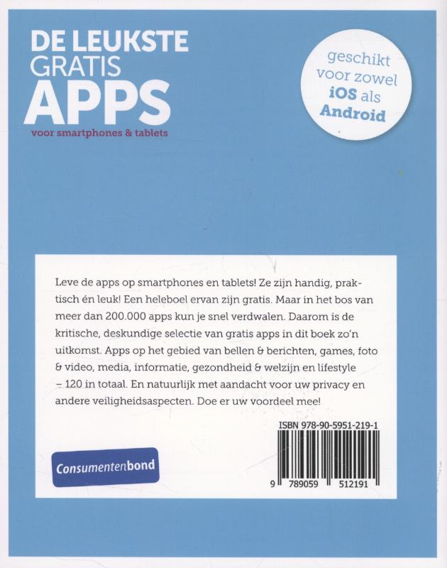 Achterkant van De leukste gratis apps