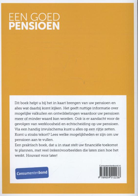 Achterkant van Een goed pensioen