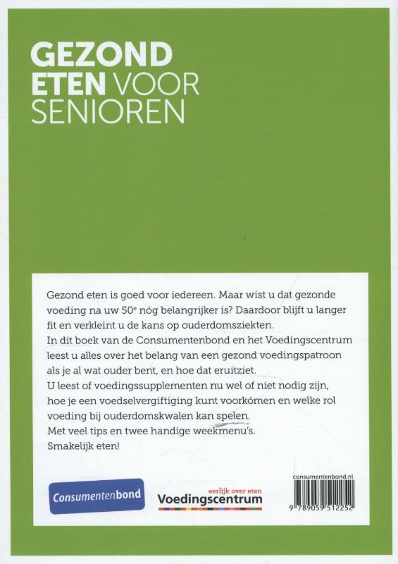 Achterkant van Gezond eten voor senioren