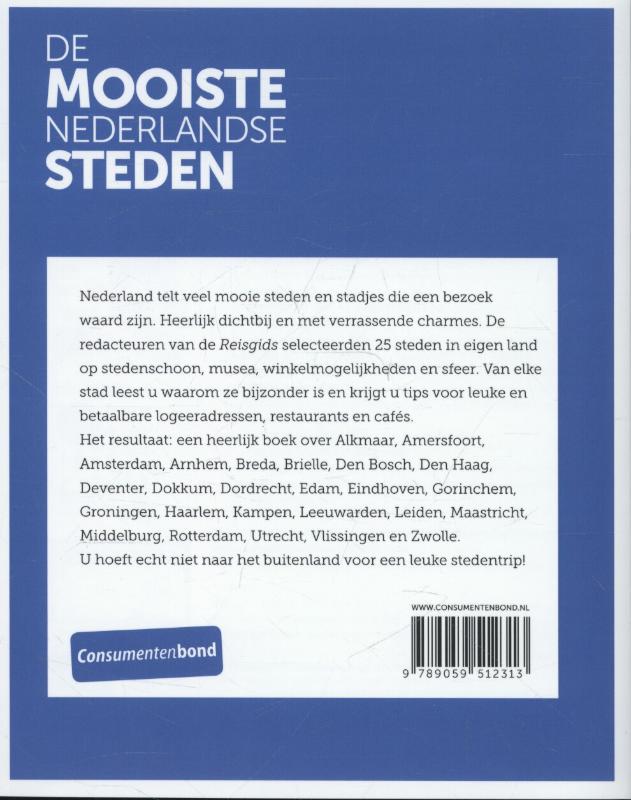 Achterkant van De mooiste Nederlandse steden