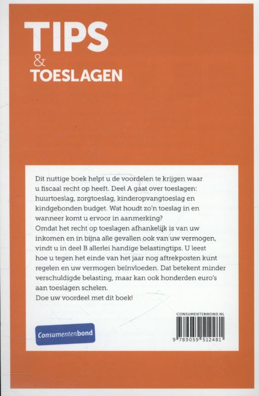 Achterkant van Tips en toeslagen