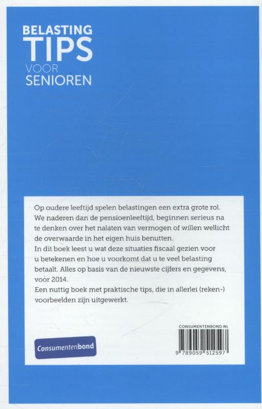 Achterkant van Belastingtips voor senioren
