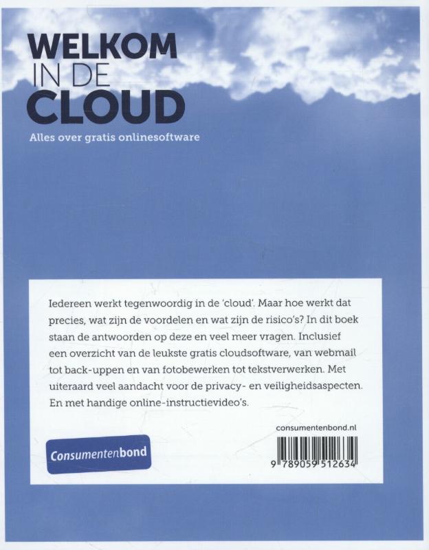 Achterkant van Welkom in de cloud