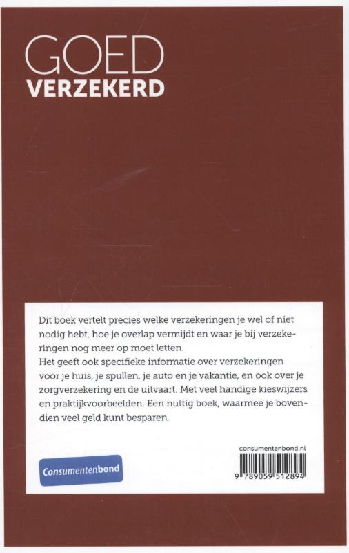 Achterkant van Goed verzekerd