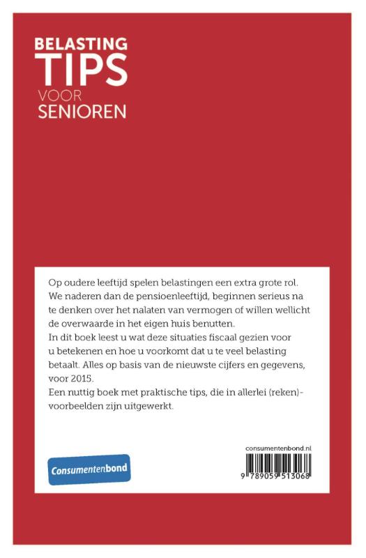 Achterkant van Belastingtips voor senioren