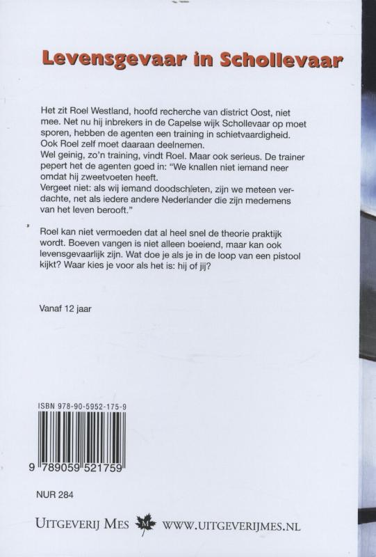 Achterkant van Levensgevaar in schollevaar