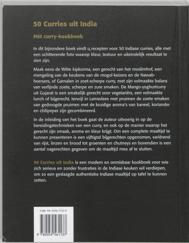 Achterkant van 50 Curries uit India