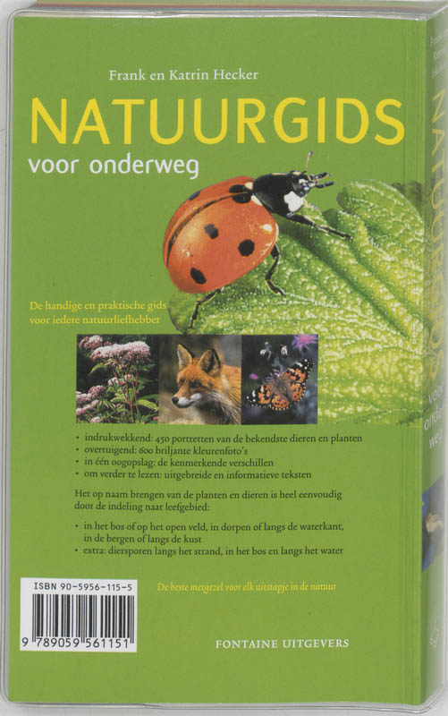 Achterkant van Natuurgids voor onderweg