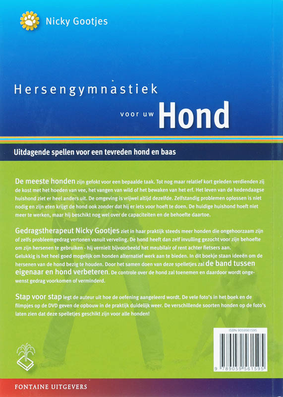 Achterkant van Hersengymnastiek voor uw hond