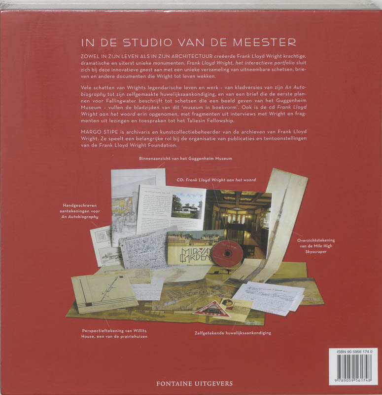 Achterkant van Frank Lloyd Wright