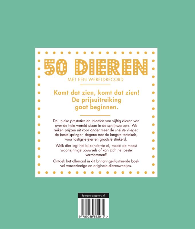 Achterkant van 50 dieren met een wereldrecord