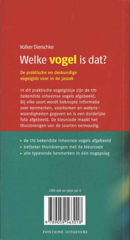Achterkant van Welke vogel is dat?