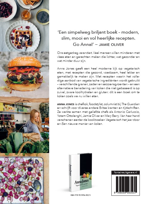 Achterkant van Modern vegetarisch