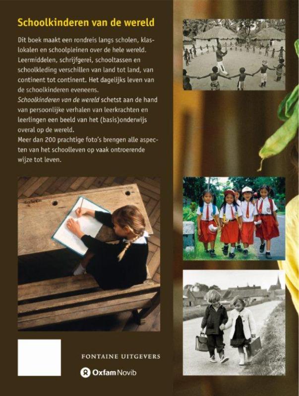 Achterkant van Schoolkinderen van de wereld