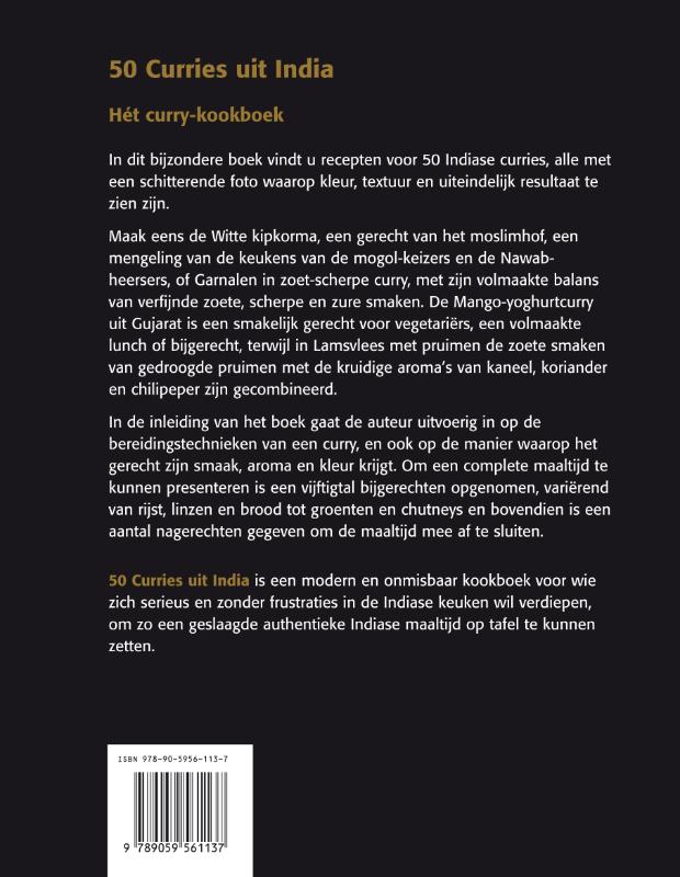 Achterkant van 50 Curries uit India