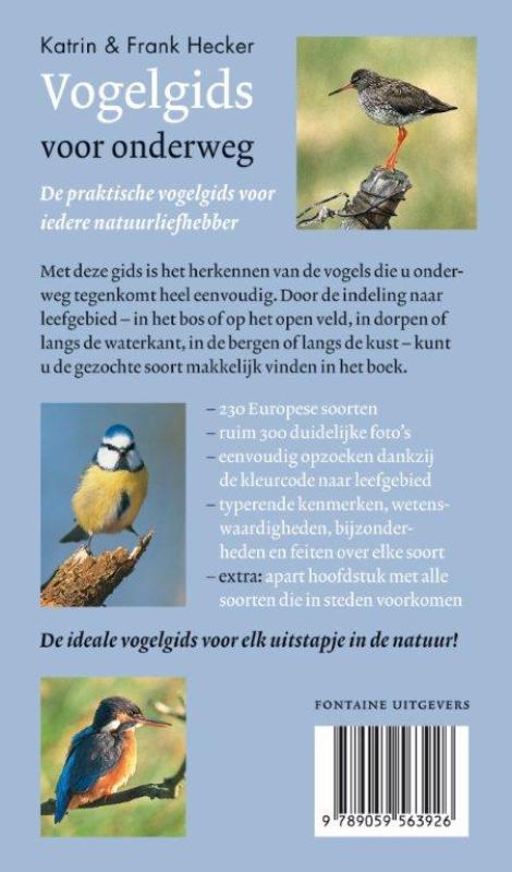 Achterkant van Vogelgids voor onderweg