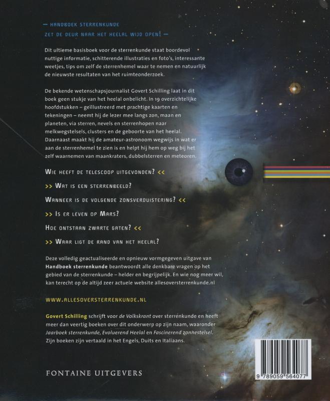 Achterkant van Handboek sterrenkunde