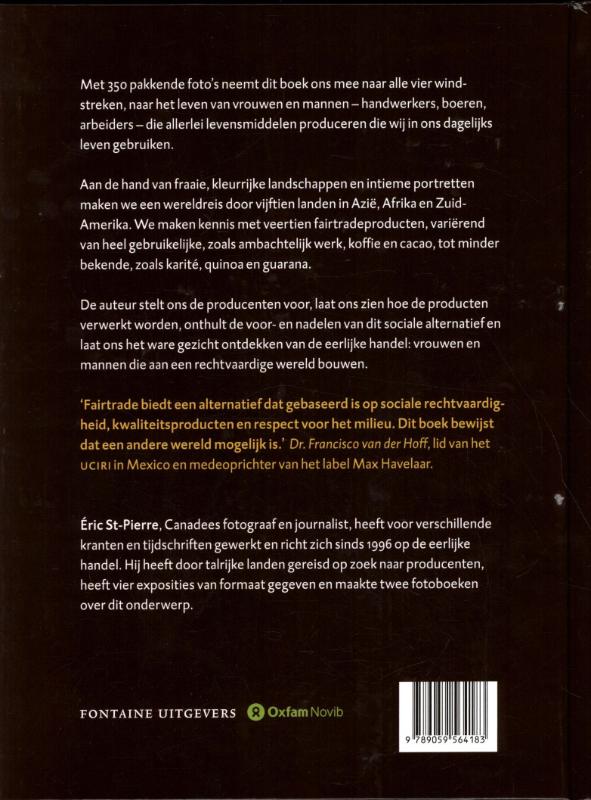 Achterkant van Fair Trade