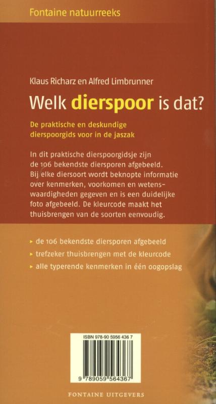 Achterkant van Welk dierspoor is dat?