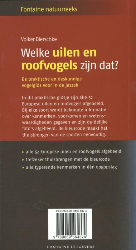 Achterkant van Welke uilen en roofvogels zijn dat?