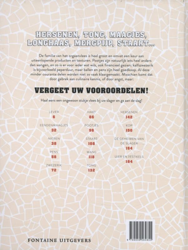 Achterkant van Hart lever niertjes en de rest