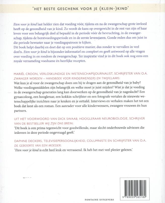 Achterkant van Eten voor je kind