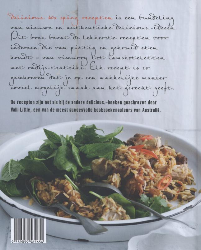 Achterkant van Delicious. 60x spicy recepten