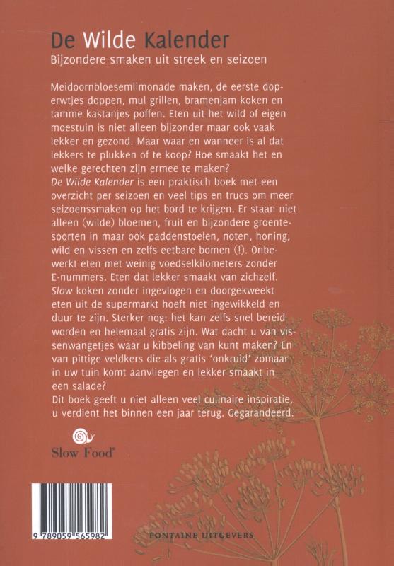 Achterkant van De wilde kalender
